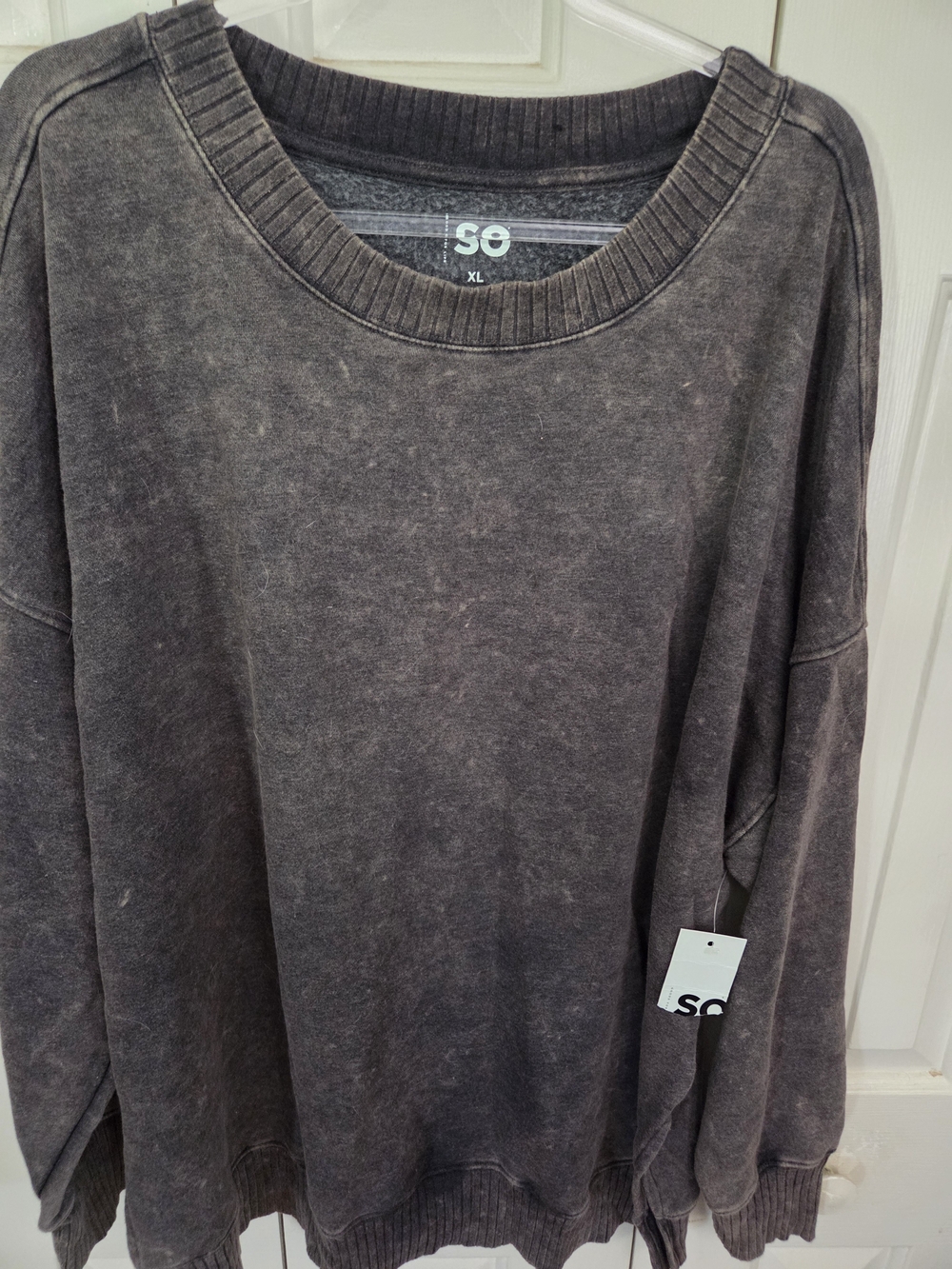 SO Men’s Washed Charcoal Crewneck Sweatshirt